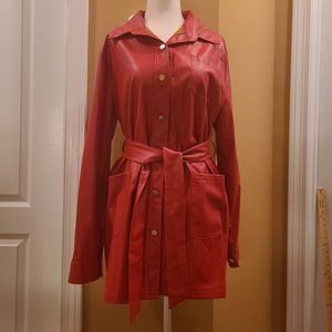 Red pu coat/dress